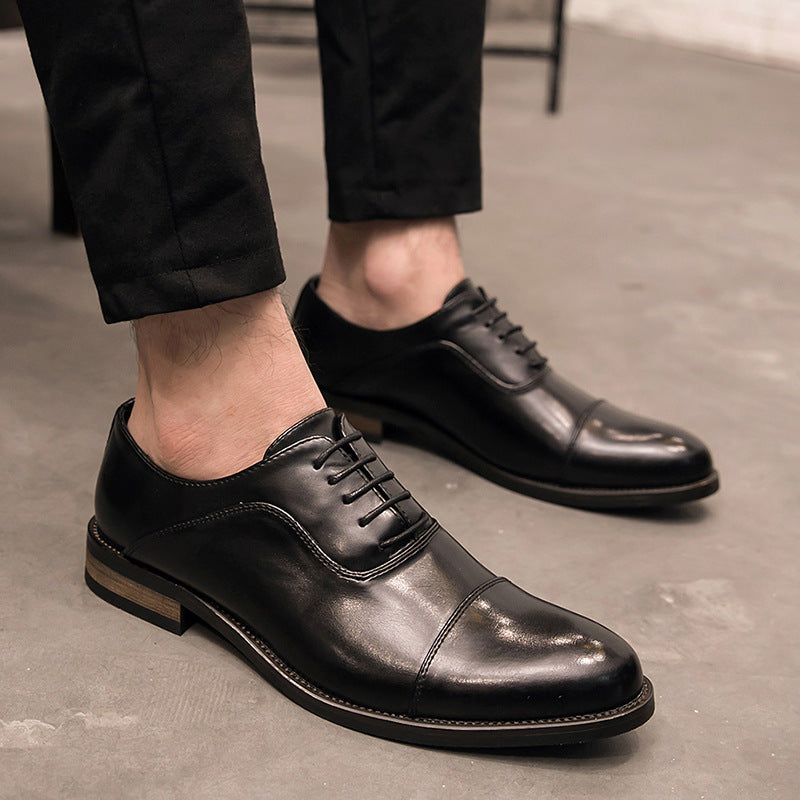 Men's Dress Shoes Classic Leather Oxfords Casual Cushioned Loafer Casual Leather Shoes Trendy Men's