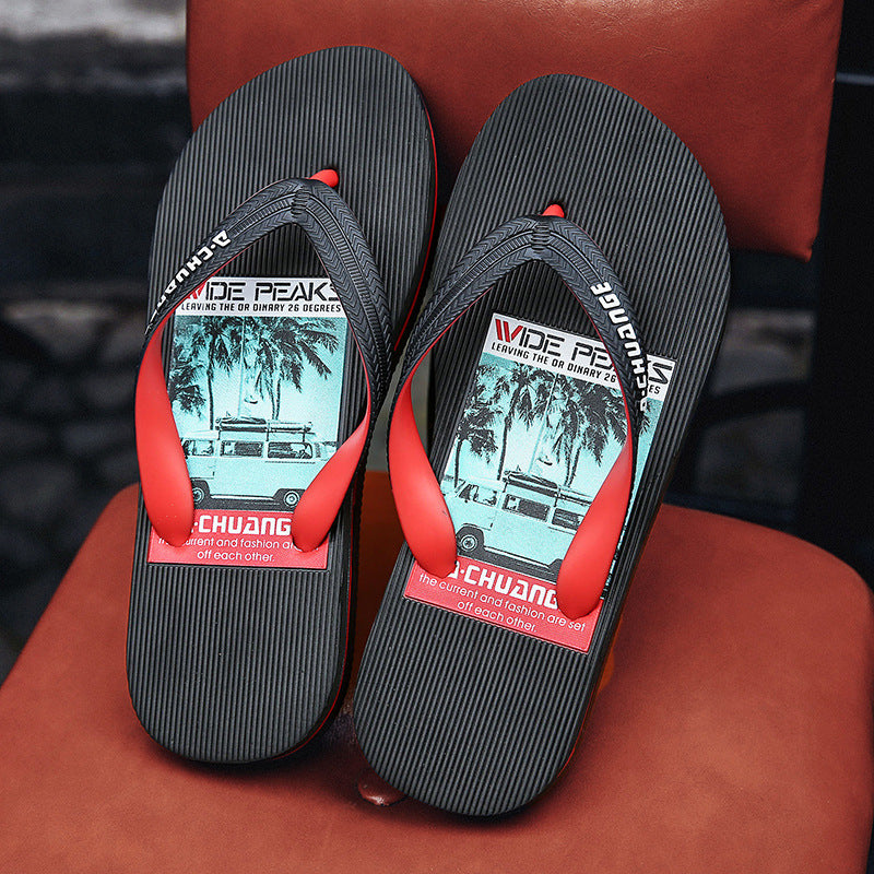Men Slippers Non Slip Shoes Indoor Outdoor Summer Cool Outdoor Beach Trendy Shoes Men