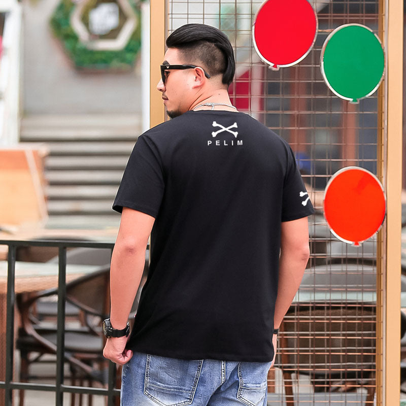 Skull T Shirt Summer Menswear plus Size Loose Short Sleeve T-shirt