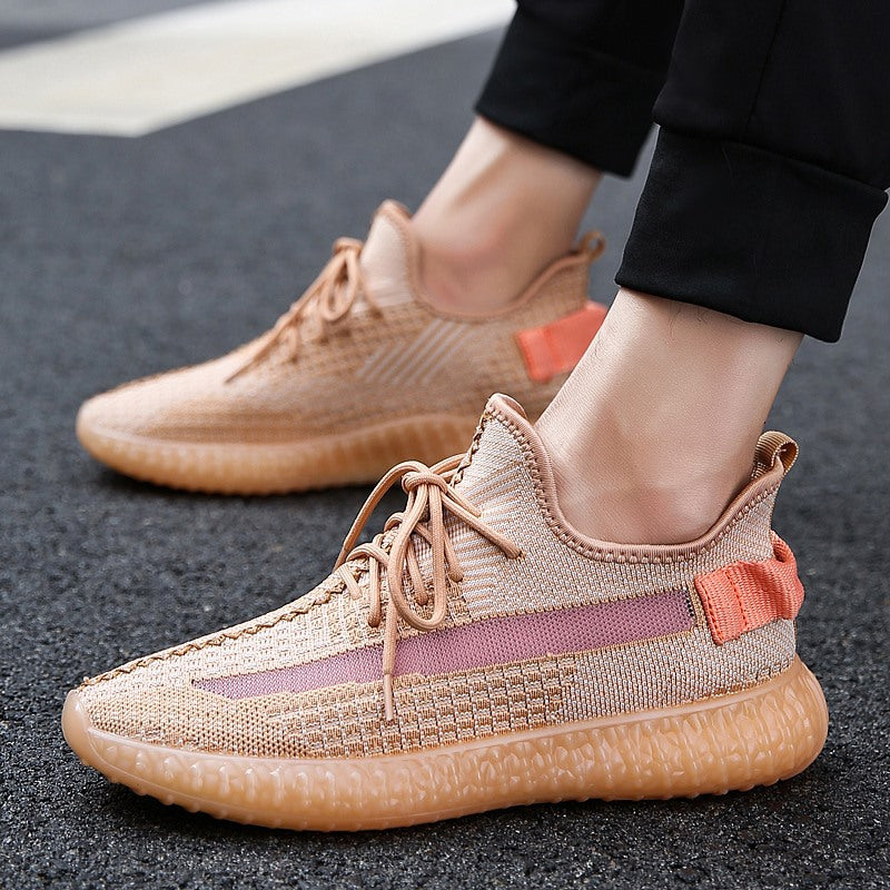 Men Sneakers Men Walking Shoes for Jogging Breathable Lightweight Shoes Flying Woven Breathable Men's Casual Sports Shoes