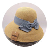 Straw Hat Spring/Summer Bowknot Beach Bucket Hat Women