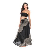Gypsy Girl Outfits Skirt Beach Vacation Dress Two-Way Large Swing Skirt
