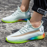 designer Sneaker Shoes Transparent Colorful Bottom Coconut Shoes Men's Sports Men's Shoes Breathable Running Shoes Summer