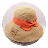 Straw Hat Spring/Summer Bowknot Beach Bucket Hat Women