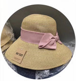 Straw Hat Spring/Summer Bowknot Beach Bucket Hat Women