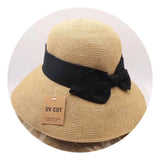 Straw Hat Spring/Summer Bowknot Beach Bucket Hat Women