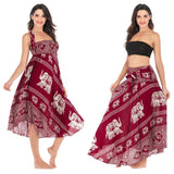 Gypsy Girl Outfits Skirt Beach Vacation Dress Two-Way Big Swing Skirt Belly Dance