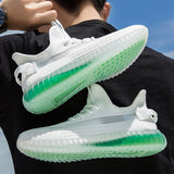 designer Sneaker Shoes Transparent Colorful Bottom Coconut Shoes Men's Sports Men's Shoes Breathable Running Shoes Summer