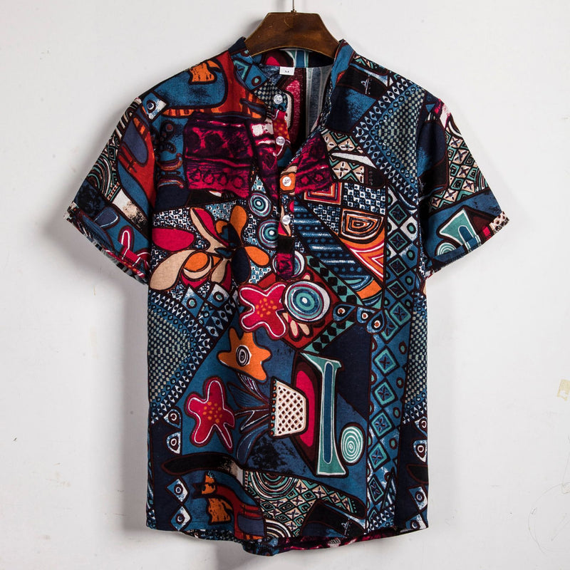 Camp Collar Shirt Printed Shirt Floral Print