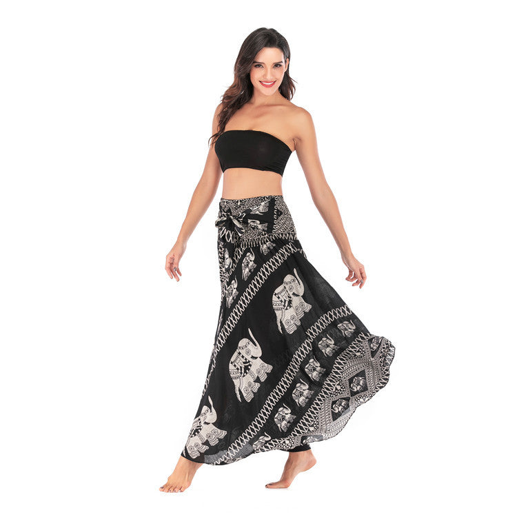 Gypsy Girl Outfits Skirt Beach Vacation Dress Two-Way Big Swing Skirt Belly Dance