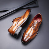 Men's Dress Shoes Classic Leather Oxfords Casual Cushioned Loafer Formal Business Leather Shoes