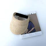 Straw Hat Topless Hat Sun-Proof Beach Straw Hat