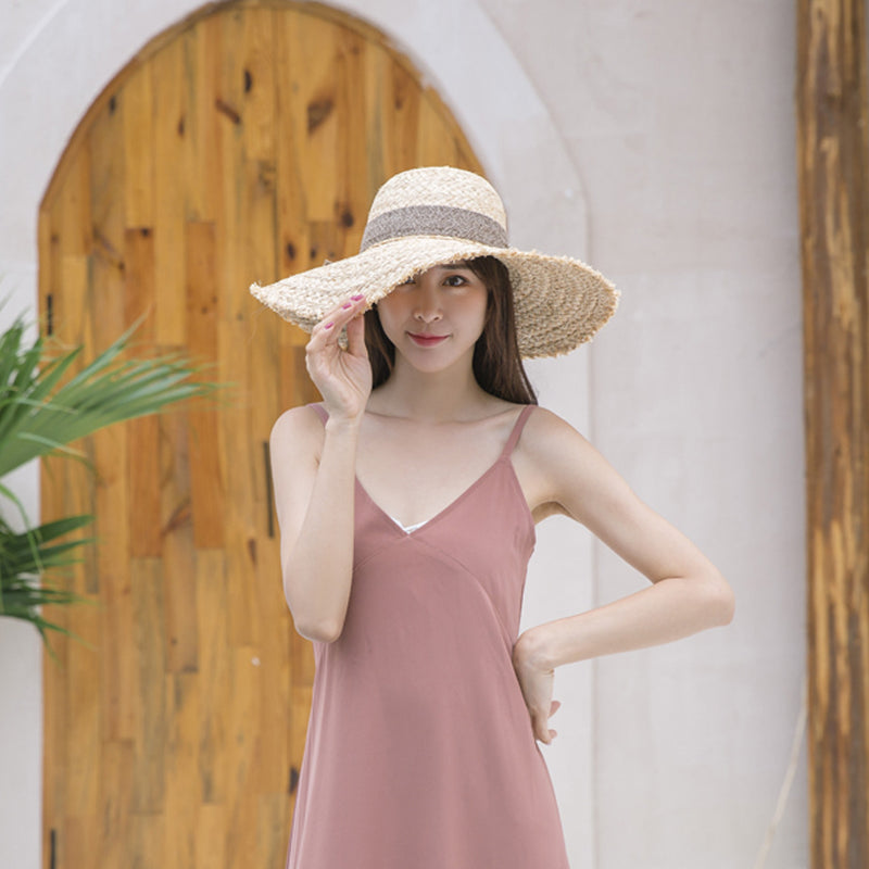 Straw Hat Straw Hat Female Big Brim Sun-Proof Sun-Proof Vacation Beach Sun Hat