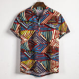 Camp Collar Shirt Short Sleeve Shirt Ethnic Style
