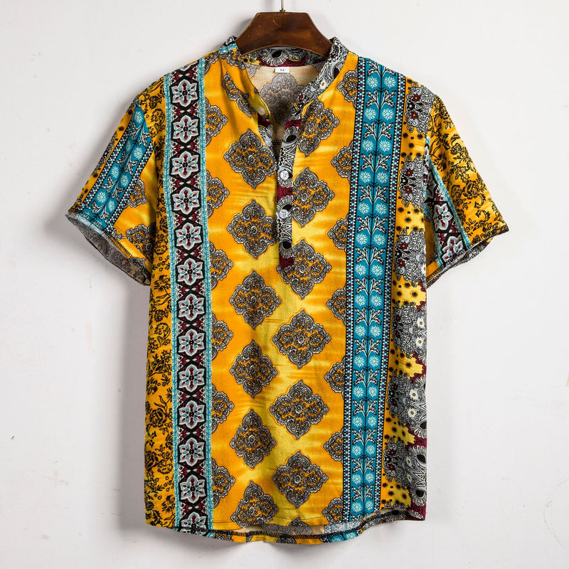 Camp Collar Shirt Floral Short Sleeve Shirt