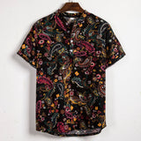 Camp Collar Shirt Printed Short Sleeve Shirt