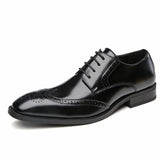 Men's Dress Shoes Classic Leather Oxfords Casual Cushioned Loafer Brogue Leather Shoes