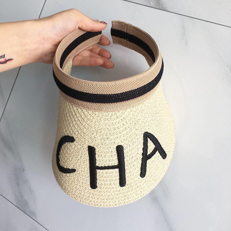 Straw Hat Summer Women's Embroidered Sun Hat
