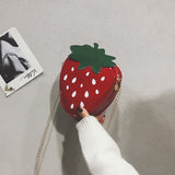 Strawberry Bags Chain Cartoon Young Girl Strawberry Crossbody