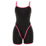 Jumpsuits Spring New Women's Sexy Backless Yoga Fitness One-Piece Shorts