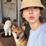 Straw Hat Topless Hat Sun-Proof Beach Straw Hat