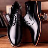 Men's Dress Shoes Classic Leather Oxfords Casual Cushioned Loafer Breathable Business Leather Shoes Summer Men's Leather Shoes Men