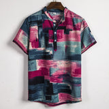 Camp Collar Shirt Short Sleeve Shirt Ethnic Style