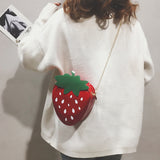 Strawberry Bags Chain Cartoon Young Girl Strawberry Crossbody