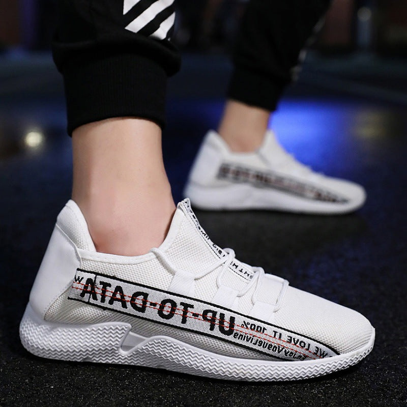 Men Sneakers Men Walking Shoes for Jogging Breathable Lightweight Shoes Men's Shoes Fly-Knit Sneakers Trendy Breathable Mesh Shoes Men's Casual Shoes