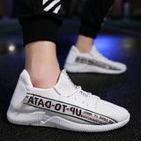Men Sneakers Men Walking Shoes for Jogging Breathable Lightweight Shoes Men's Shoes Fly-Knit Sneakers Trendy Breathable Mesh Shoes Men's Casual Shoes