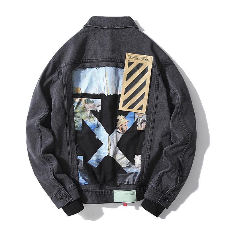 Off White Arrow Denim Jacket Jean Coat Off Ow Arrow Denim Jacket For Men And Women Owt