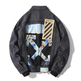 Off White Arrow Denim Jacket Jean Coat Off Ow Arrow Denim Jacket For Men And Women Owt