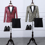 Black Tie Attire Sequined Performance Suit Men's Suit Set