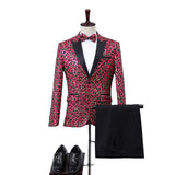 Black Tie Attire Sequined Performance Suit Men's Suit Set