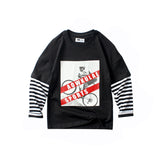 Children Long Sleeve Shirts Autumn Boy Striped Children's T-shirt