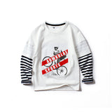 Children Long Sleeve Shirts Autumn Boy Striped Children's T-shirt