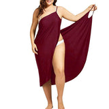 MIDI Mauve Cocktail Dress Summer Dress Solid Color Sexy Strap Cross Beach Dress