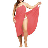 MIDI Mauve Cocktail Dress Summer Dress Solid Color Sexy Strap Cross Beach Dress