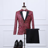 Black Tie Attire Sequined Performance Suit Men's Suit Set