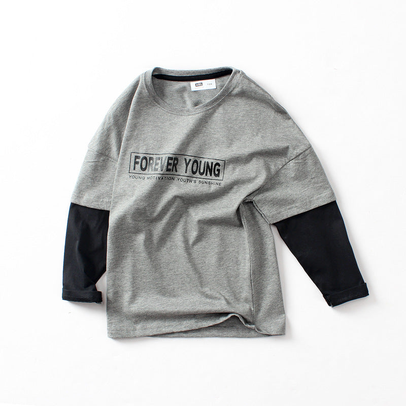 Children Long Sleeve Shirts Fall Babies' Long Sleeve T-shirt 100% Cotton Coat