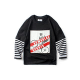 Children Long Sleeve Shirts Autumn Boy Striped Children's T-shirt