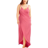 MIDI Mauve Cocktail Dress Summer Dress Solid Color Sexy Strap Cross Beach Dress