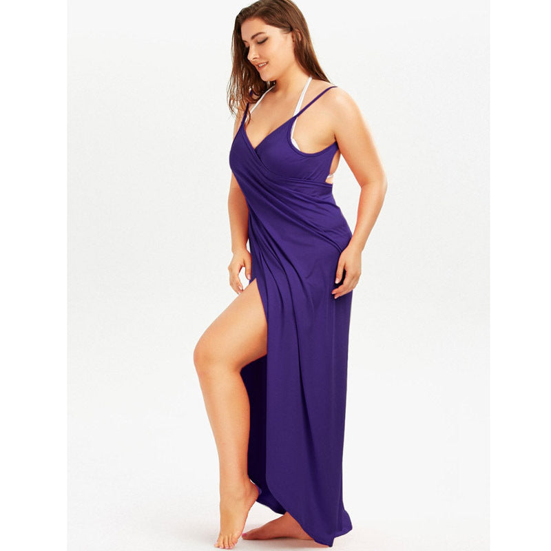 MIDI Mauve Cocktail Dress Summer Dress Solid Color Sexy Strap Cross Beach Dress