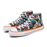 Canvas Shoes High-Top Canvas Shoes Men's Shoes Spring Versatile Graffiti Board Shoes