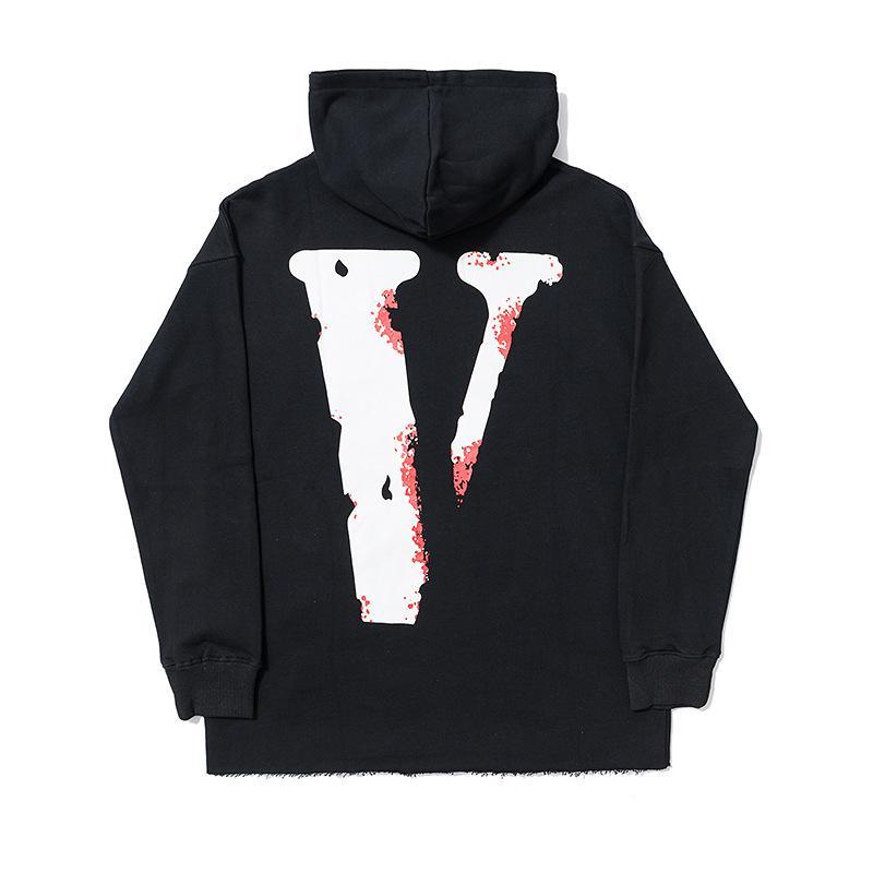 Vlone Hoodie Printed Plus Size Retro Sports Loose Street Hoodie Men