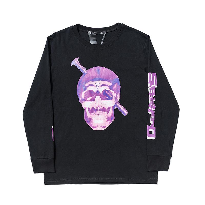 Vlone Sweatshirt Print Plus Size Retro Sports Pullover Long Sleeve Sweater Men