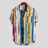 Camp Collar Shirt Printed Short Sleeve