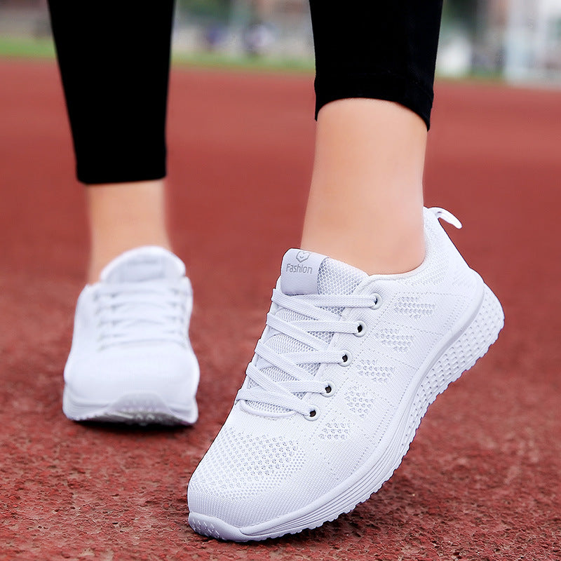 Men's Sneakers Spring Flying Woven Surface Breathable Shoes for Four Seasons Unisex Shoes Jogging Sports Comfortable Soft Shoes