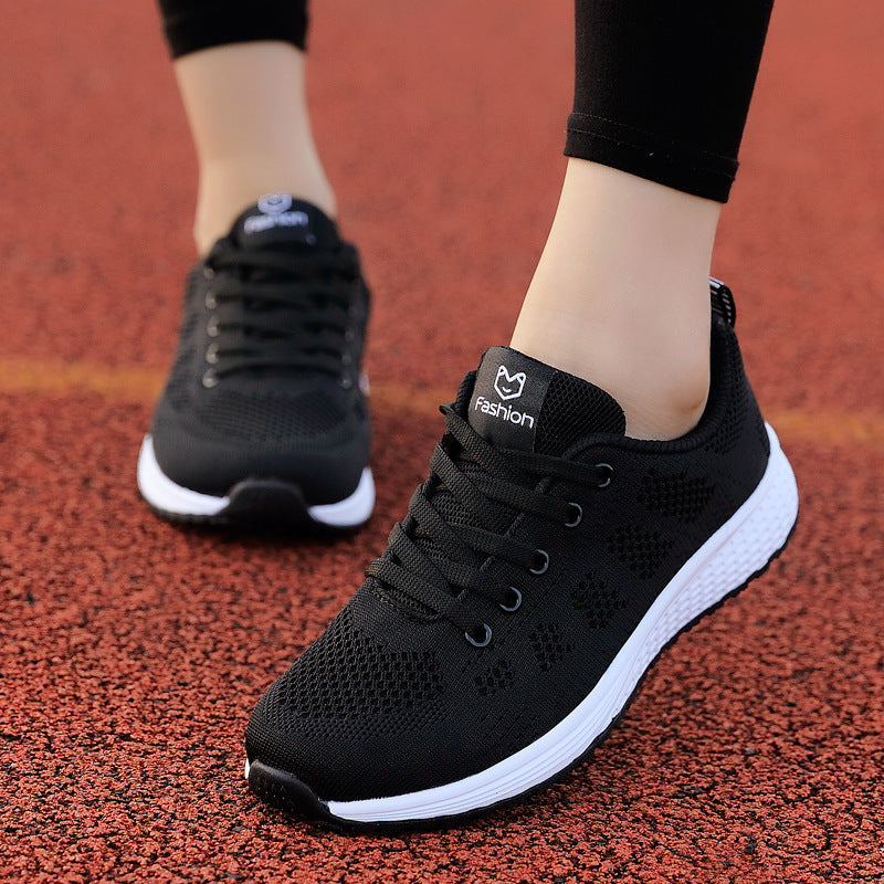 Men's Sneakers Spring Flying Woven Surface Breathable Shoes for Four Seasons Unisex Shoes Jogging Sports Comfortable Soft Shoes