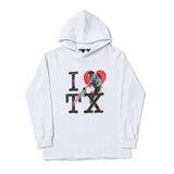 Vlone Hoodie Printed Plus Size Retro Sports Loose Street Hoodie Men